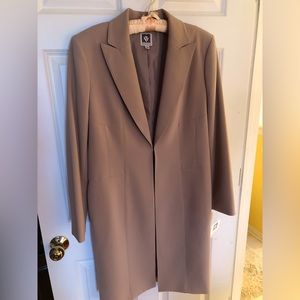 A NWT Anne Klein long khaki jacket.